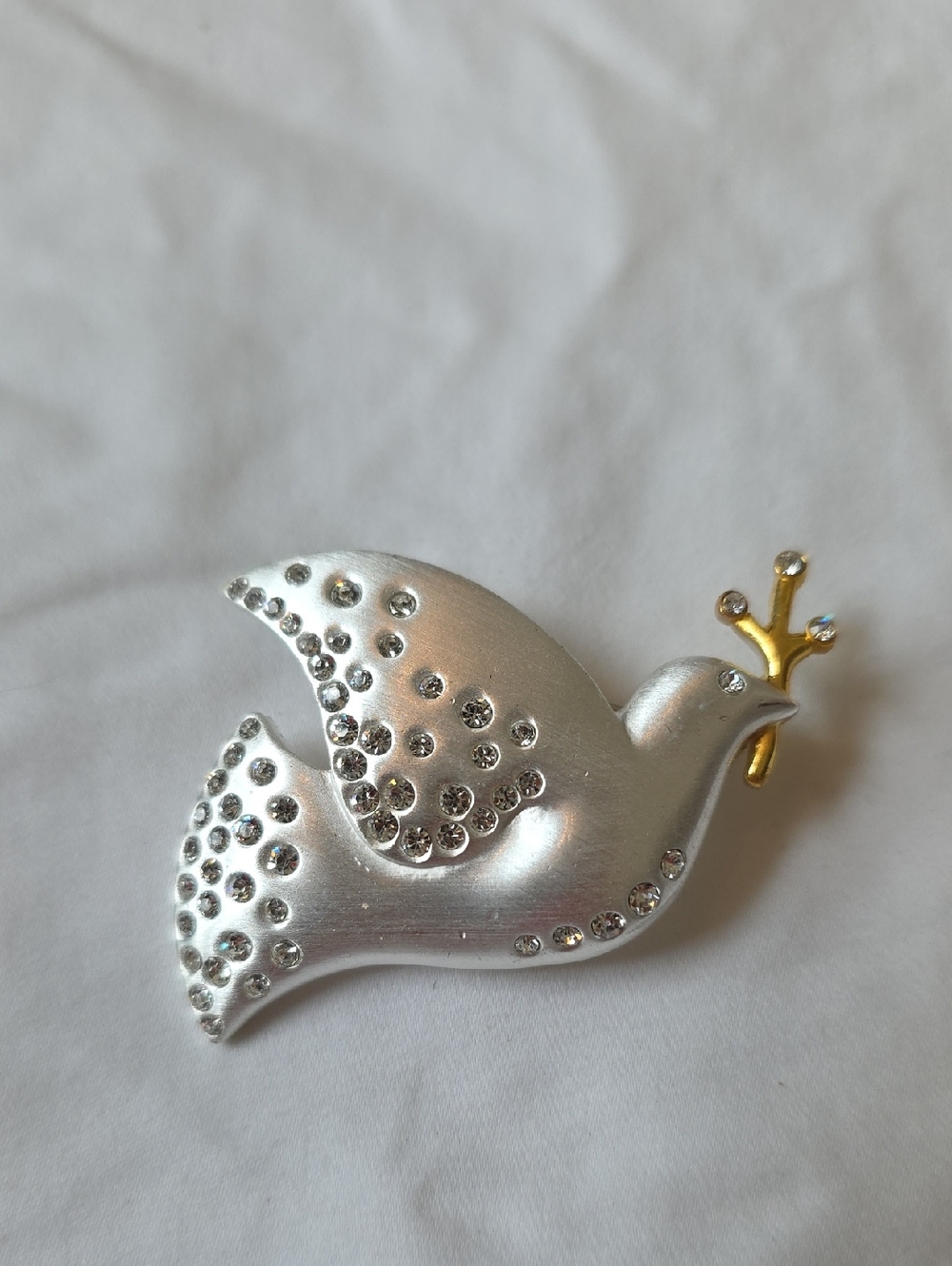 Talbots Dove With Branch Brooch